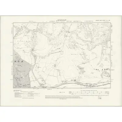 1909 Map of Sussex LIII.SE, 1931 Print