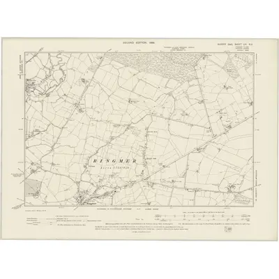 1897 Map of Sussex LIV.NE, 1899 Print