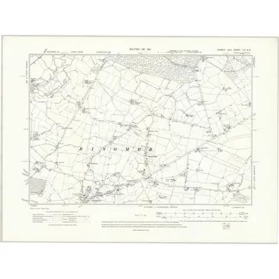 1908 Map of Sussex LIV.NE, 1911 Print