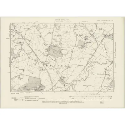 1897 Map of Sussex LIV.NW, 1899 Print