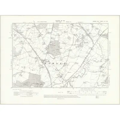 1908 Map of Sussex LIV.NW, 1911 Print