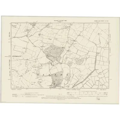 1897 Map of Sussex LIV.SE, 1899 Print