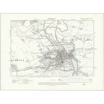 1908 Map of Sussex LIV.SW, 1911 Print