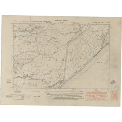 1938 Map of Sussex LIX.NW, 1950 Print