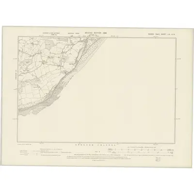 1897 Map of Sussex LIX.SW, 1899 Print