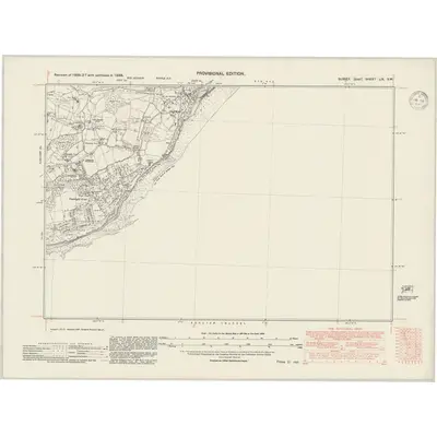 1938 Map of Sussex LIX.SW, 1947 Print