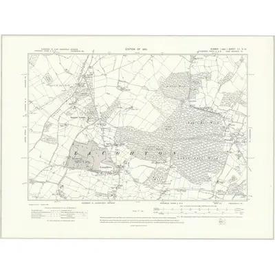 1908 Map of Sussex LV.NW, 1910 Print