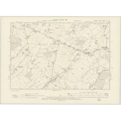 1898 Map of Sussex LV.SE, 1899 Print