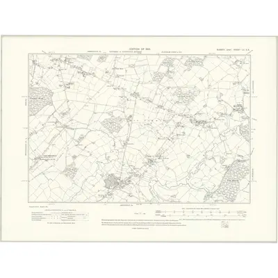 1908 Map of Sussex LV.SE, 1910 Print