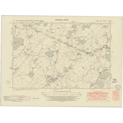 1950 Map of Sussex LV.SE, 1951 Print