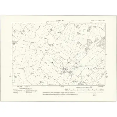 1908 Map of Sussex LV.SW, 1910 Print