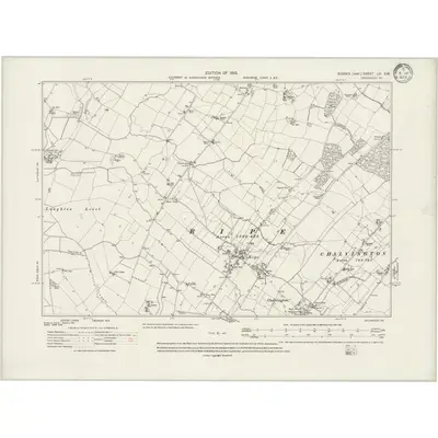 1908 Map of Sussex LV.SW, 1933 Print