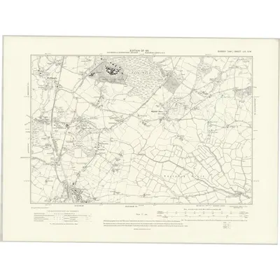1908 Map of Sussex LVI.SW, 1911 Print