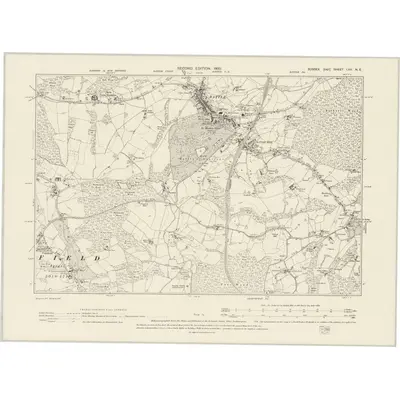 1897 Map of Sussex LVII.NE, 1900 Print