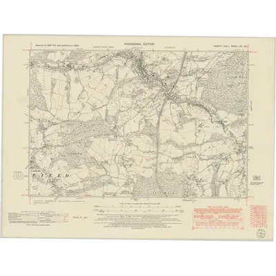 1950 Map of Sussex LVII.NE, 1952 Print
