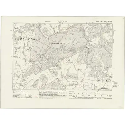 1929 Map of Sussex LVII.NW, 1931 Print