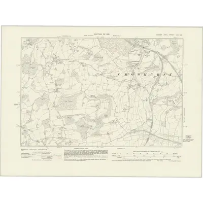 1928 Map of Sussex LVII.SE, 1931 Print