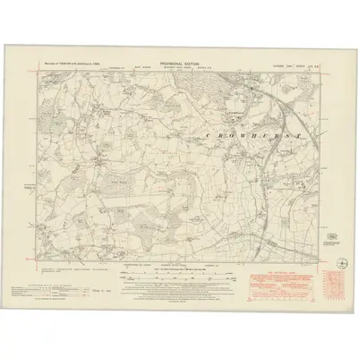 1950 Map of Sussex LVII.SE, 1951 Print