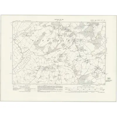 1928 Map of Sussex LVII.SW, 1931 Print