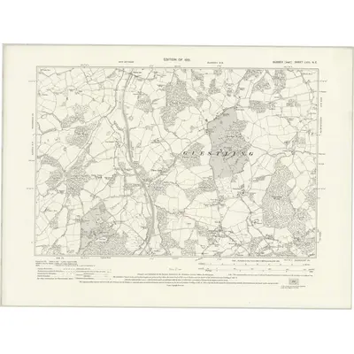 1928 Map of Sussex LVIII.NE, 1931 Print