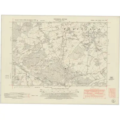 1950 Map of Sussex LVIII.NW, 1952 Print