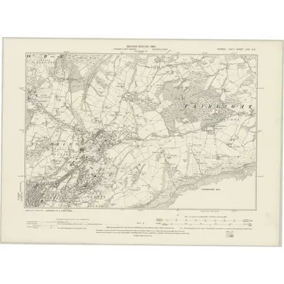 1897 Map of Sussex LVIII.SE, 1900 Print
