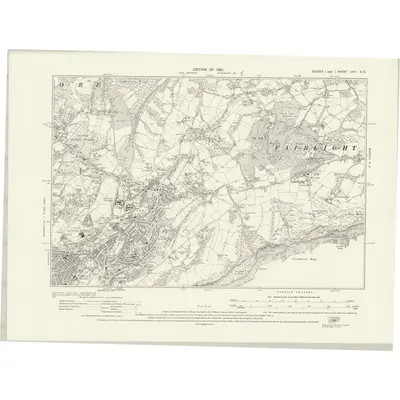 1928 Map of Sussex LVIII.SE, 1931 Print