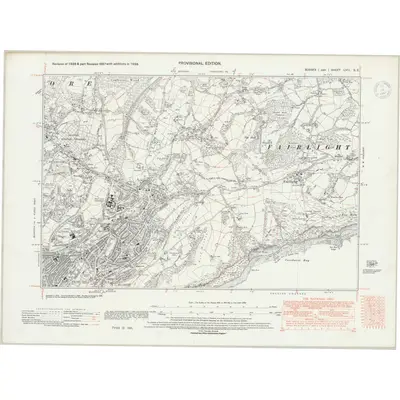 1938 Map of Sussex LVIII.SE, 1947 Print