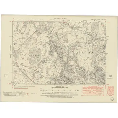 1950 Map of Sussex LVIII.SW, 1952 Print