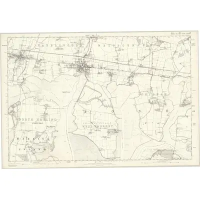 1875 Map of Sussex LX, 1889 Print