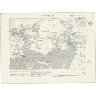 1932 Map of Sussex LX.NW, 1934 Print
