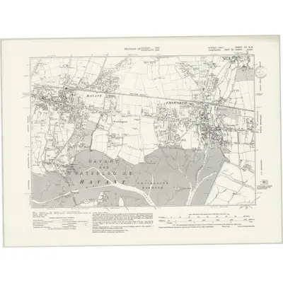 1932 Map of Sussex LX.NW, 1939 Print