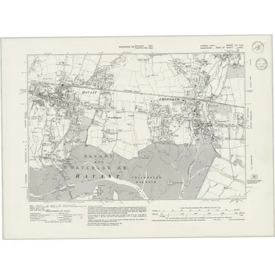 1932 Map of Sussex LX.NW, 1945 Print