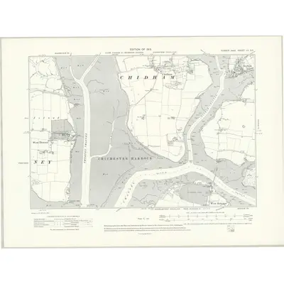 1909 Map of Sussex LX.SE, 1913 Print