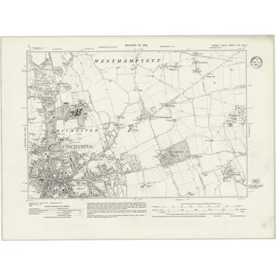 1932 Map of Sussex LXI.NE, 1934 Print
