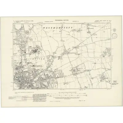 1938 Map of Sussex LXI.NE, 1945 Print