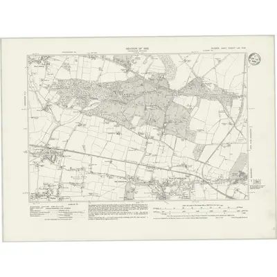 1932 Map of Sussex LXI.NW, 1934 Print