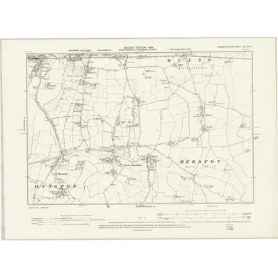 1896 Map of Sussex LXI.SE, 1899 Print