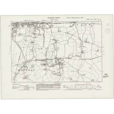 1938 Map of Sussex LXI.SE, 1944 Print
