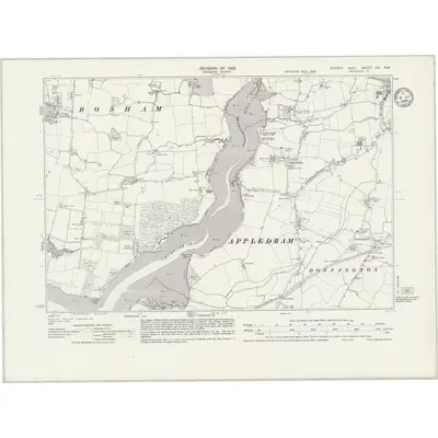1933 Map of Sussex LXI.SW, 1935 Print
