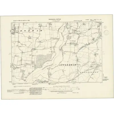 1938 Map of Sussex LXI.SW, 1945 Print