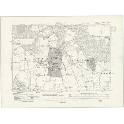 1910 Map of Sussex LXII.NE, 1939 Print