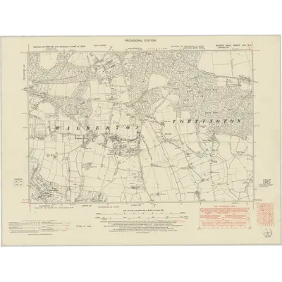 1947 Map of Sussex LXII.NE, 1952 Print