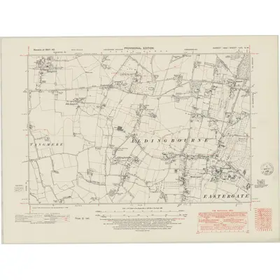 1937 Map of Sussex LXII.NW, 1951 Print