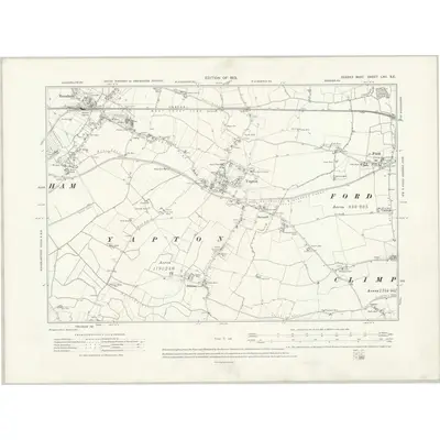 1910 Map of Sussex LXII.SE, 1913 Print