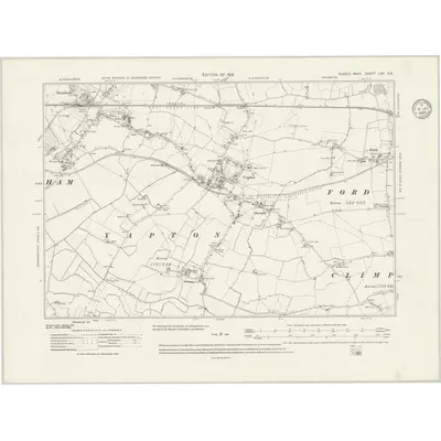 1910 Map of Sussex LXII.SE, 1935 Print