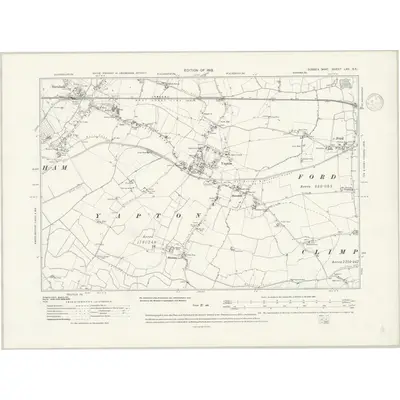 1910 Map of Sussex LXII.SE, 1938 Print