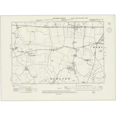 1938 Map of Sussex LXII.SW, 1944 Print