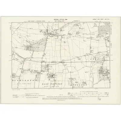 1896 Map of Sussex LXIII.SE, 1899 Print