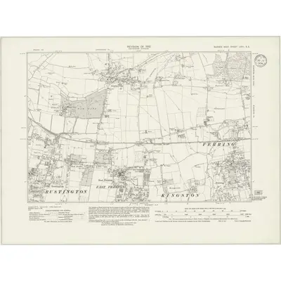1932 Map of Sussex LXIII.SE, 1934 Print